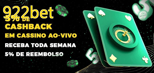 Promoções do cassino ao Vivo 922bet